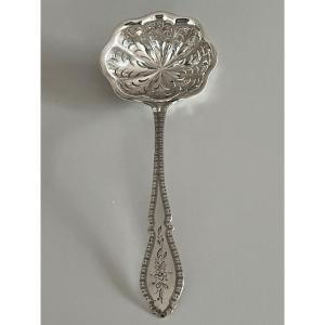 Solid Silver Sugar Spoon Minerva Goldsmith Berthier Philippe 1841