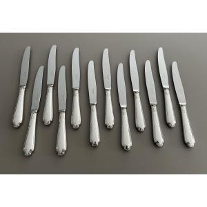 Christofle Pompadour Model 12 Dessert / Cheese / Dessert Knives  