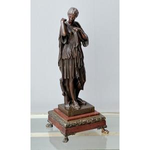 Diana Of Gabies In Bronze After Antique 19th Century
