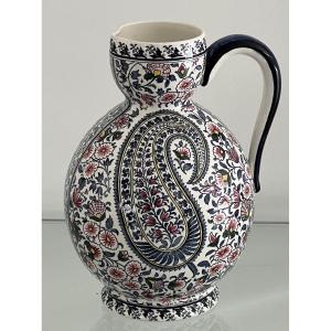 Gien Earthenware Pitcher With Cashmere Decor 
