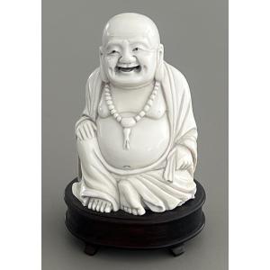 Ivory Carved Okimono Representing A Laughing Buddha 