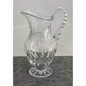 Saint Louis Water Jug Pitcher In Cut Crystal