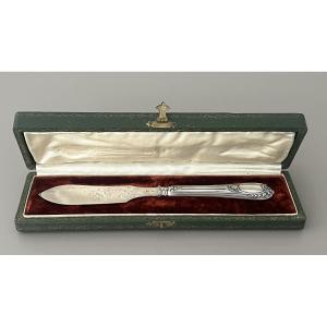 Silver Cheese Serving Knife By Minerva Goldsmiths Page Brothers 1901