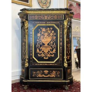 Napoleon III State Cabinet In Floral Marquetry 
