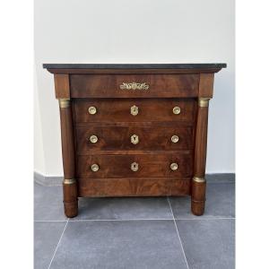 Small Empire Style Mahogany Chest Of Drawers 