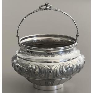 Minerva Solid Silver Holy Water Bucket / Holy Water Font 
