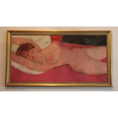 Albert Zavaro Nude Woman Lying Twentieth