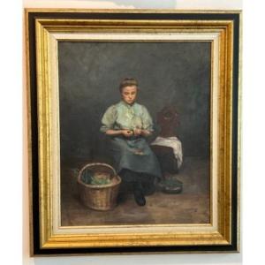 20th Century Interior Scene Painting