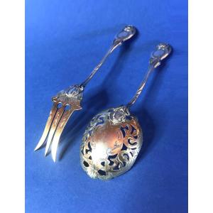 Joseph Crossard, Silversmith Active In Paris, 1900-1920, Cutlery For Mignardises, C. 1900