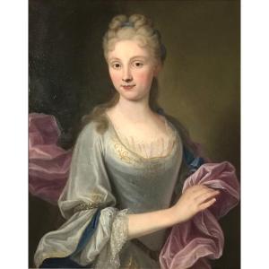 Portrait Of Mademoiselle De La Voûte, French School, C.1700