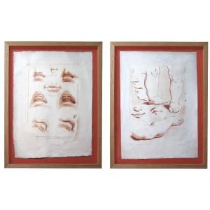 Red Chalk Engravings, France, 18th Century