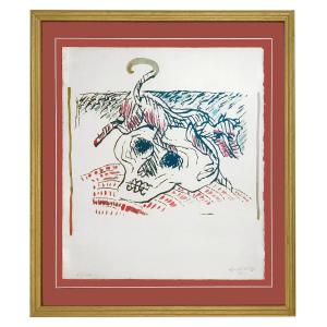Pierre Alechinsky (1927-), Vanity, Unnumbered Lithograph, Rare Unique Essay, 1967