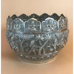 Large Silver Bowl, South Or East India, 19th Century
