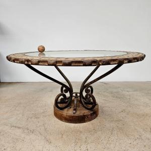Round Wrought Iron Table 19th