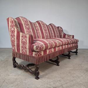19th Century Louis XIII Style Walnut Sofa 