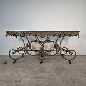 Large Cast Iron Display Table, Late 19th Century