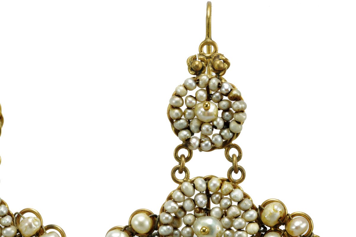 orecchini antichi in oro e perle-photo-3