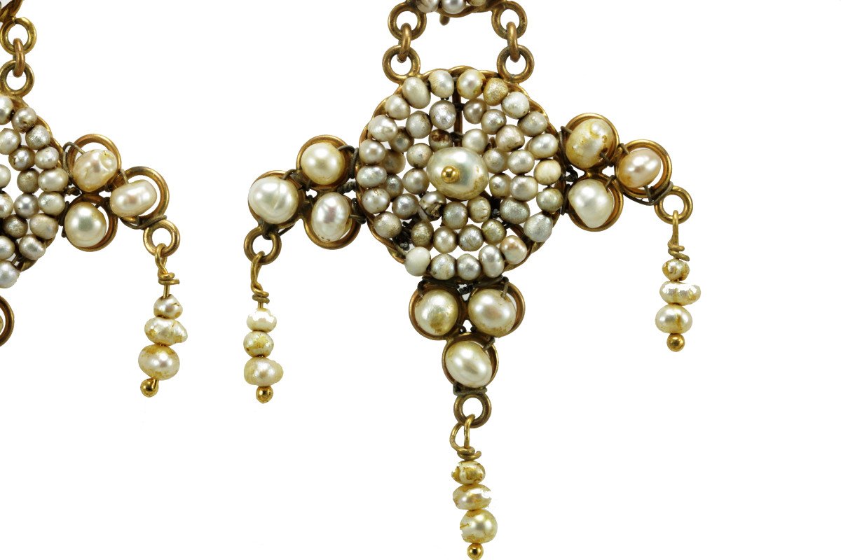orecchini antichi in oro e perle-photo-4