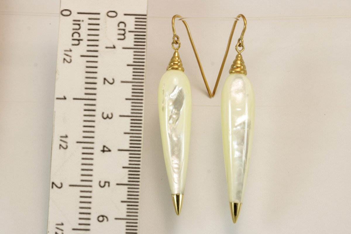 orecchini antichi in oro e madreperla-photo-3