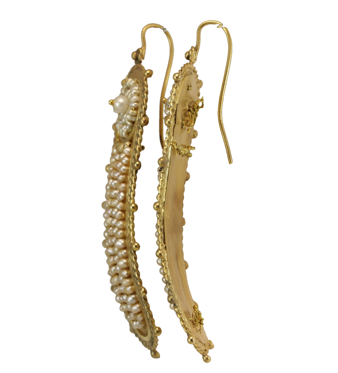 Orecchini antichi oro e perle-photo-3