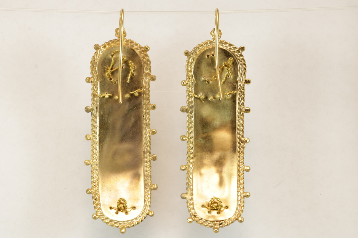 Orecchini antichi oro e perle-photo-2