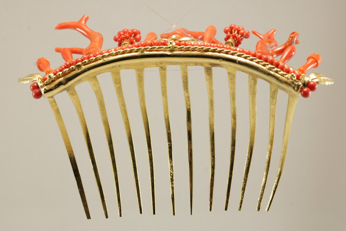 Diadema in argento e coralli-photo-3