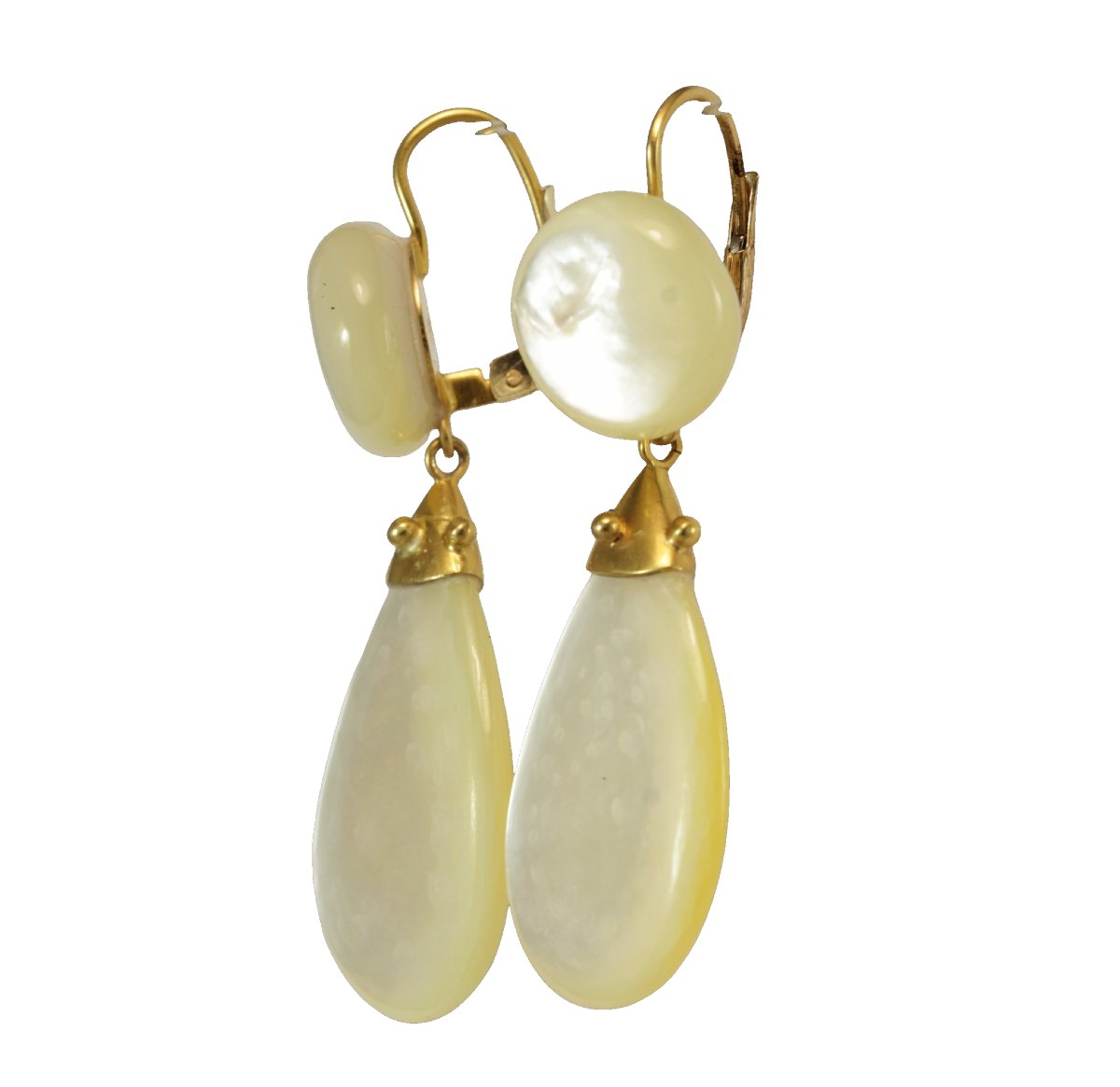 Orecchini antichi oro e madre perla-photo-3