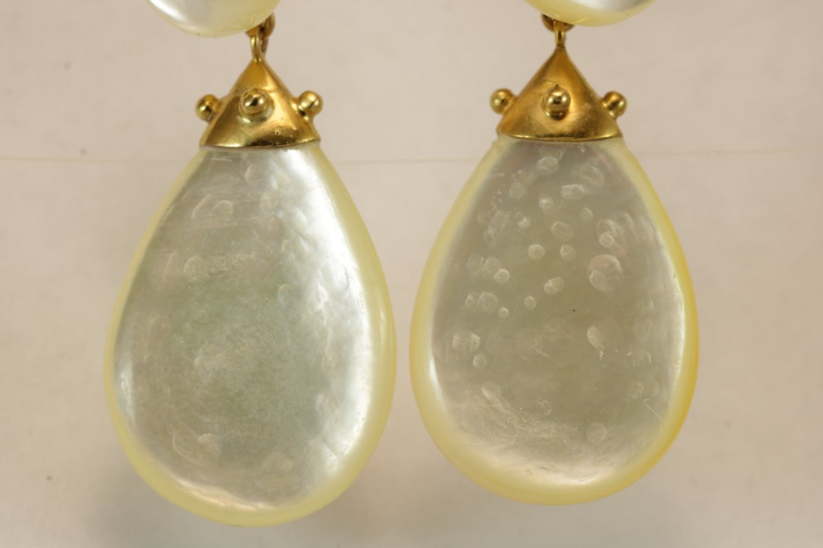 Orecchini antichi oro e madre perla-photo-1