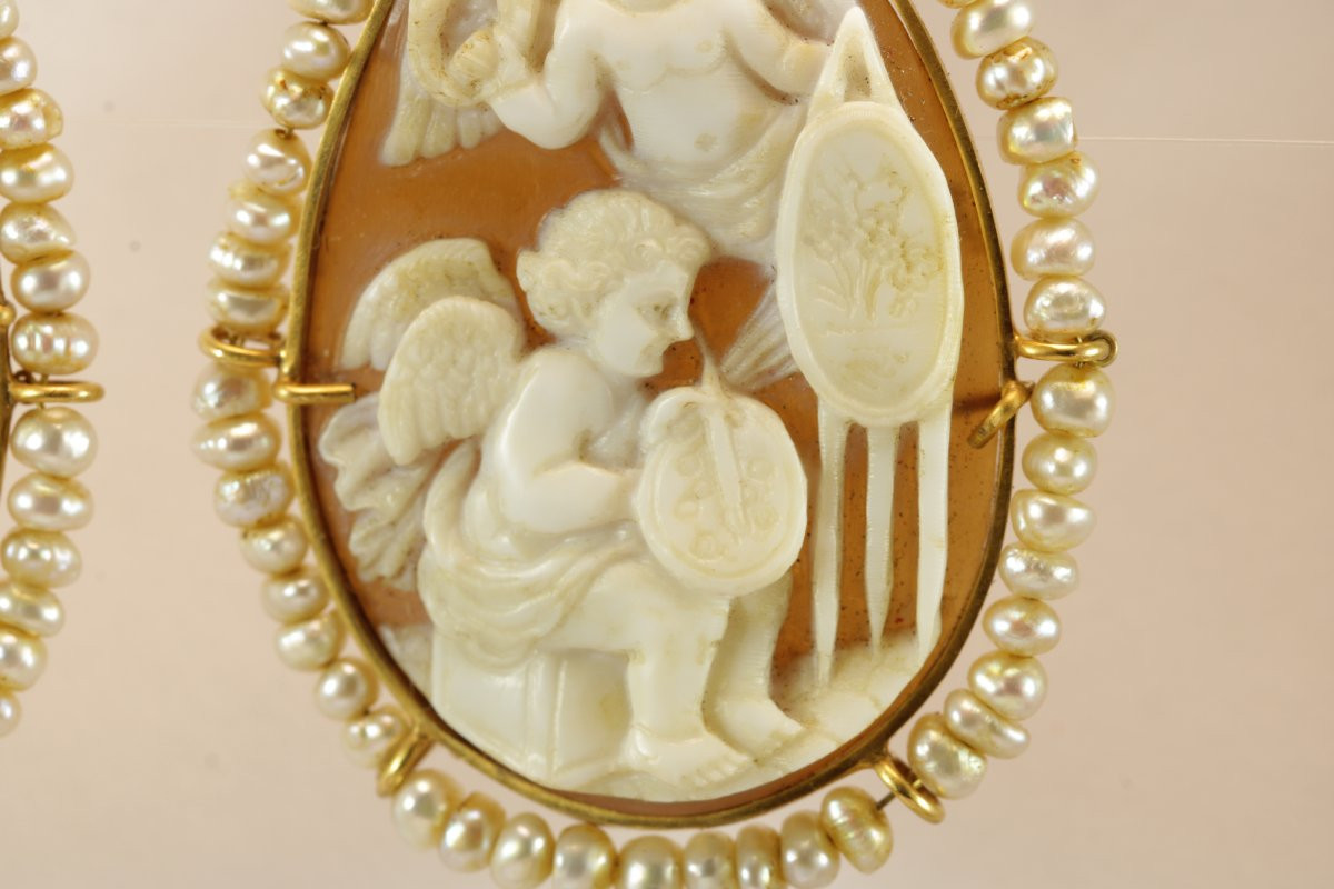 Orecchini antichi oro e cammei-photo-1
