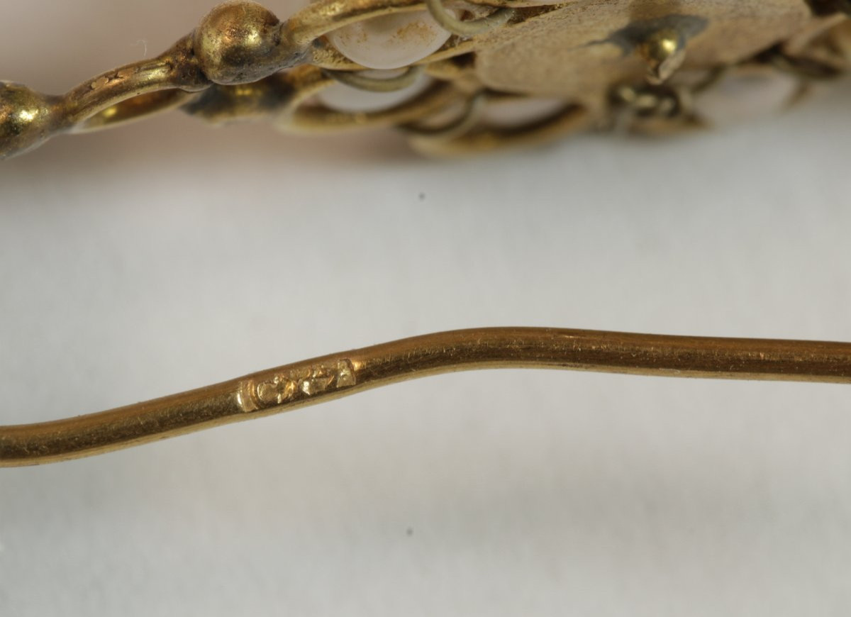 Orecchini in oro e perle-photo-4