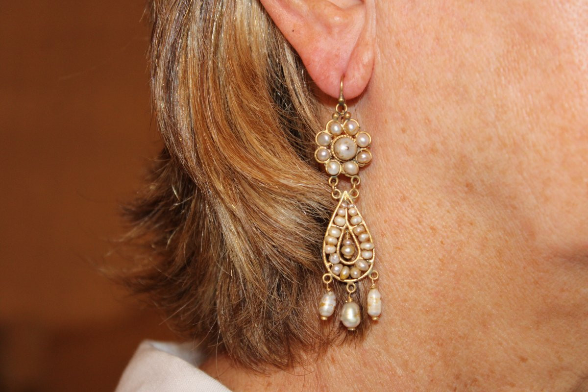 Orecchini in oro e perle-photo-5