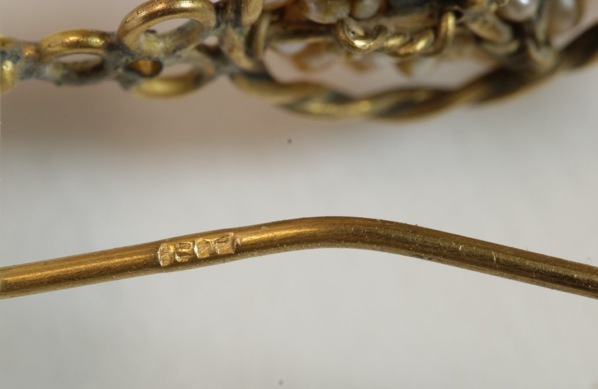 Orecchini in oro e perle-photo-4