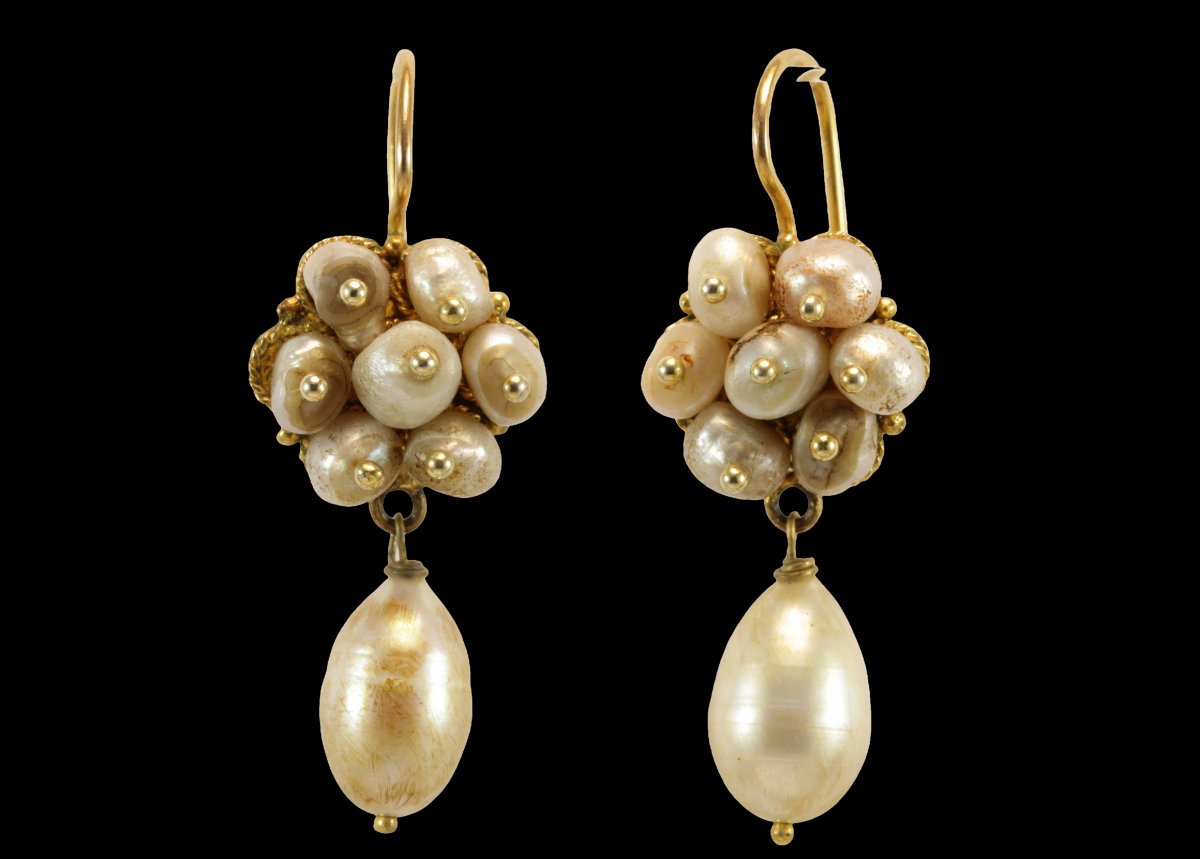 Orecchini antichi con perle-photo-2