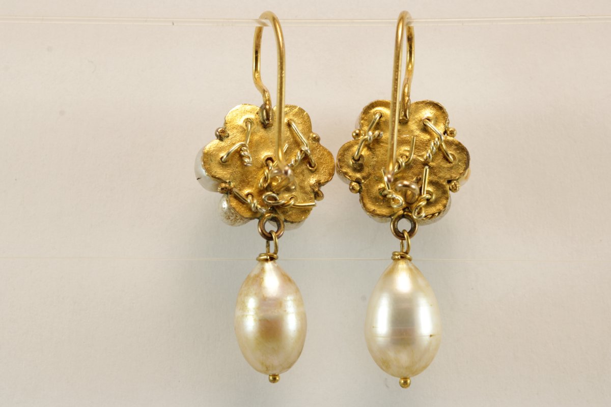 Orecchini antichi con perle-photo-2