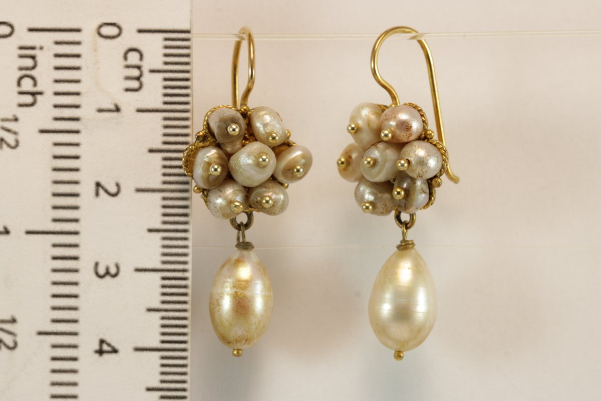 Orecchini antichi con perle-photo-3