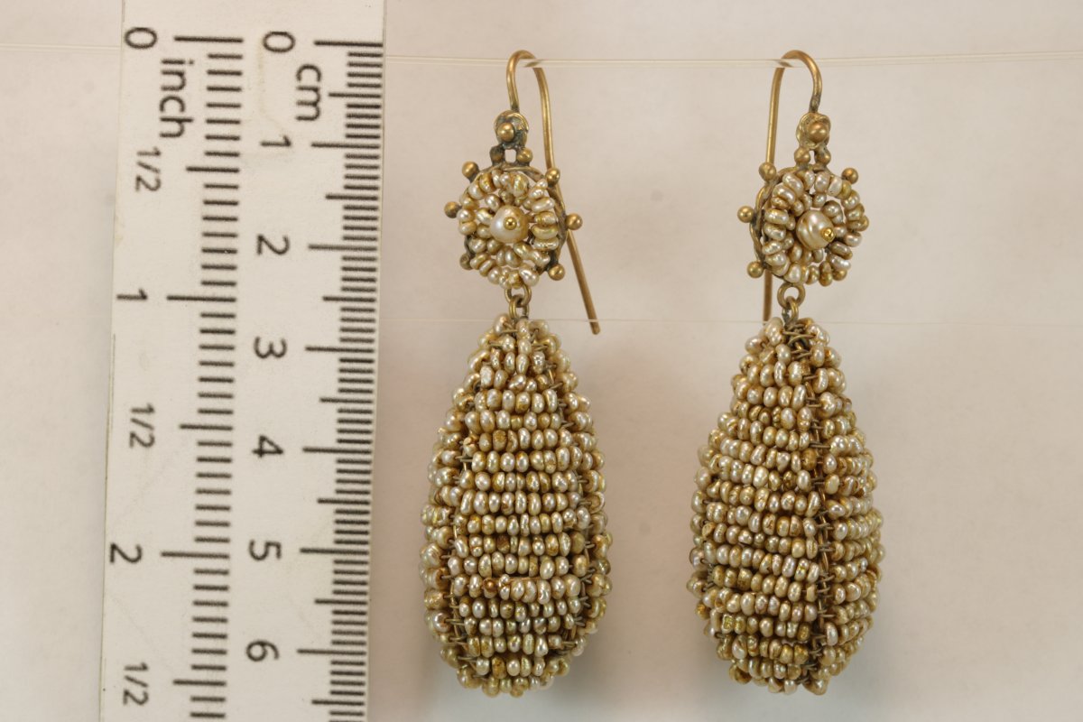 Orecchini antichi oro e perle-photo-3