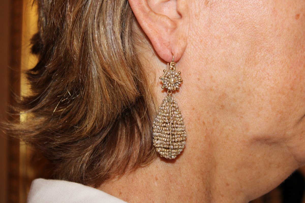 Orecchini antichi oro e perle-photo-5