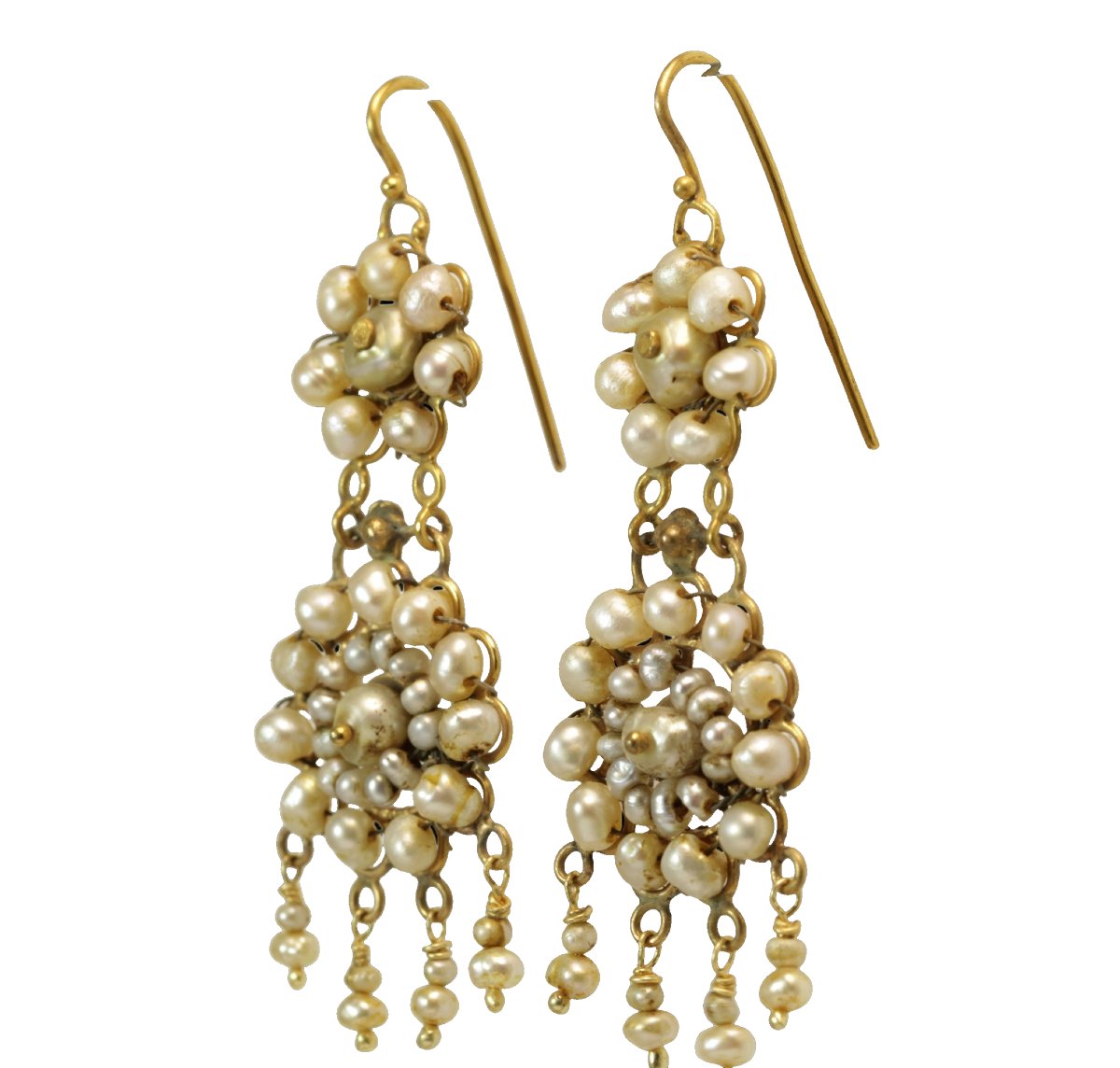 Orecchini antichi oro e perle-photo-3
