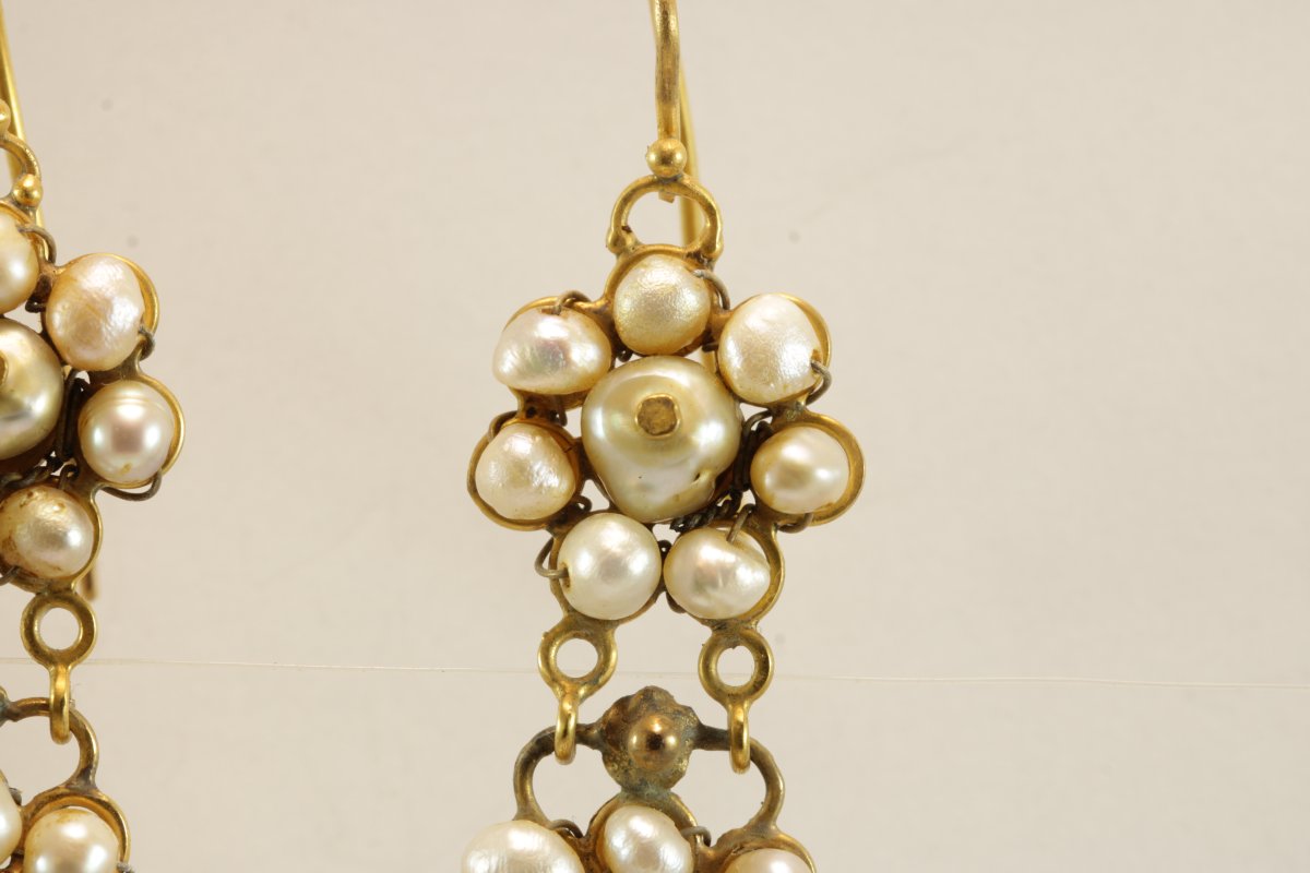 Orecchini antichi oro e perle-photo-4
