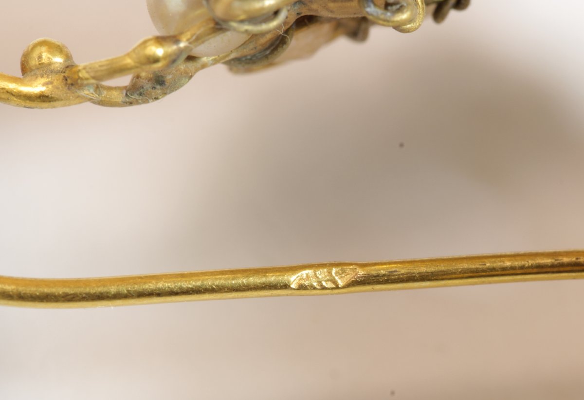 Orecchini antichi oro e perle-photo-4