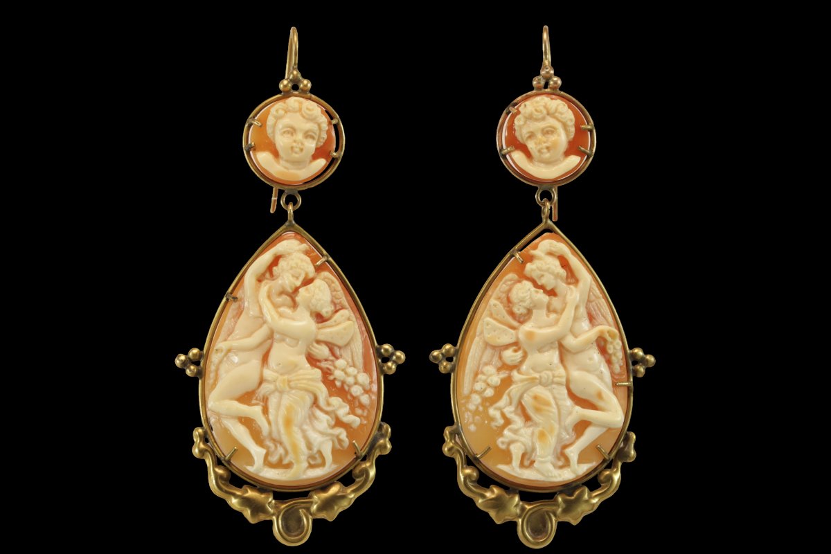 Orecchini con cammei antichi-photo-2