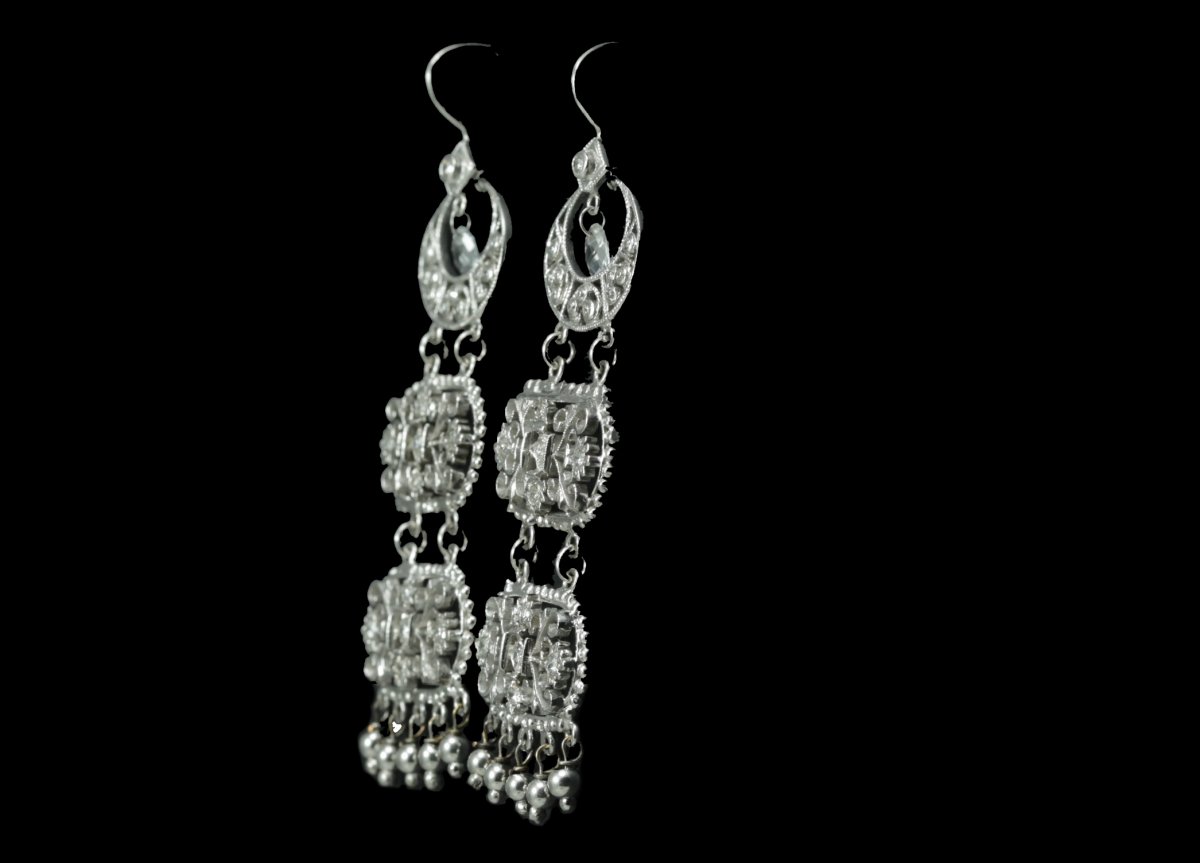 Boucles d'Oreilles Art decò Or Diamants-photo-1