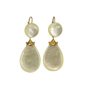 Orecchini antichi oro e madre perla