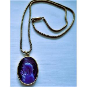 Sainte Viege Resin Pendant With 18-carat Gold Rope Chain