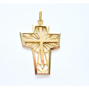 18 Carat Gold Cross Pendant