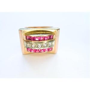 18-carat Gold Art Deco Tank Ring