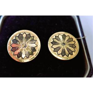 Pair Of 18-carat Gold Art Deco Breastplate Buttons