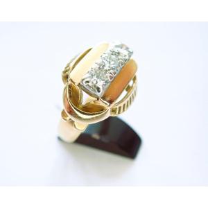 Art Deco Diamond Ring Set With Diamonds