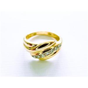 Diamond-set Gadroon Ring