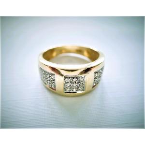 Diamond-set Bangle Ring